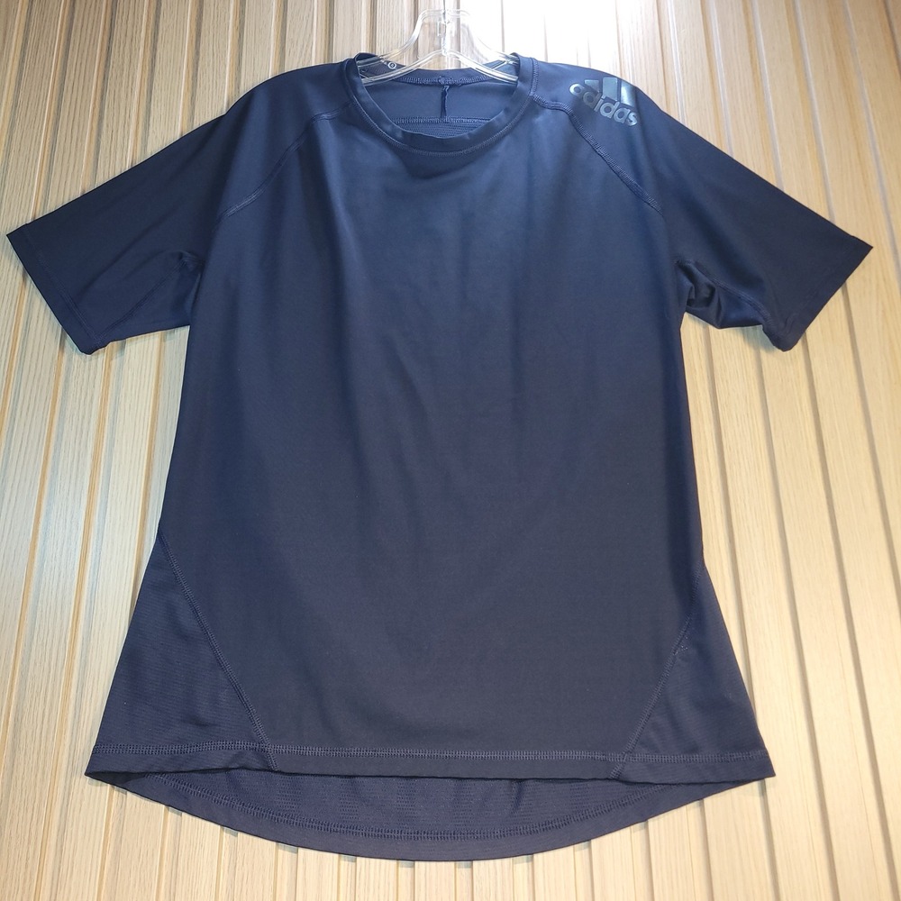 Adidas Alphaskin Climacool Mens XL Navy Blue Compression Short Sleeve Shirt - Picture 1 of 9